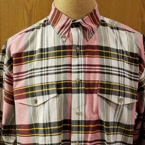 Wrangler pink plaid western shirt like new ❣❣